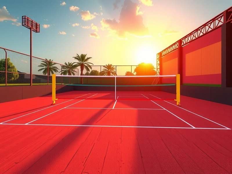 Racket Reigners game screenshot showing badminton court